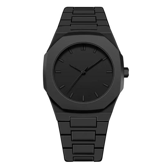 Black Arabic Stainless Steel Aura Watch
