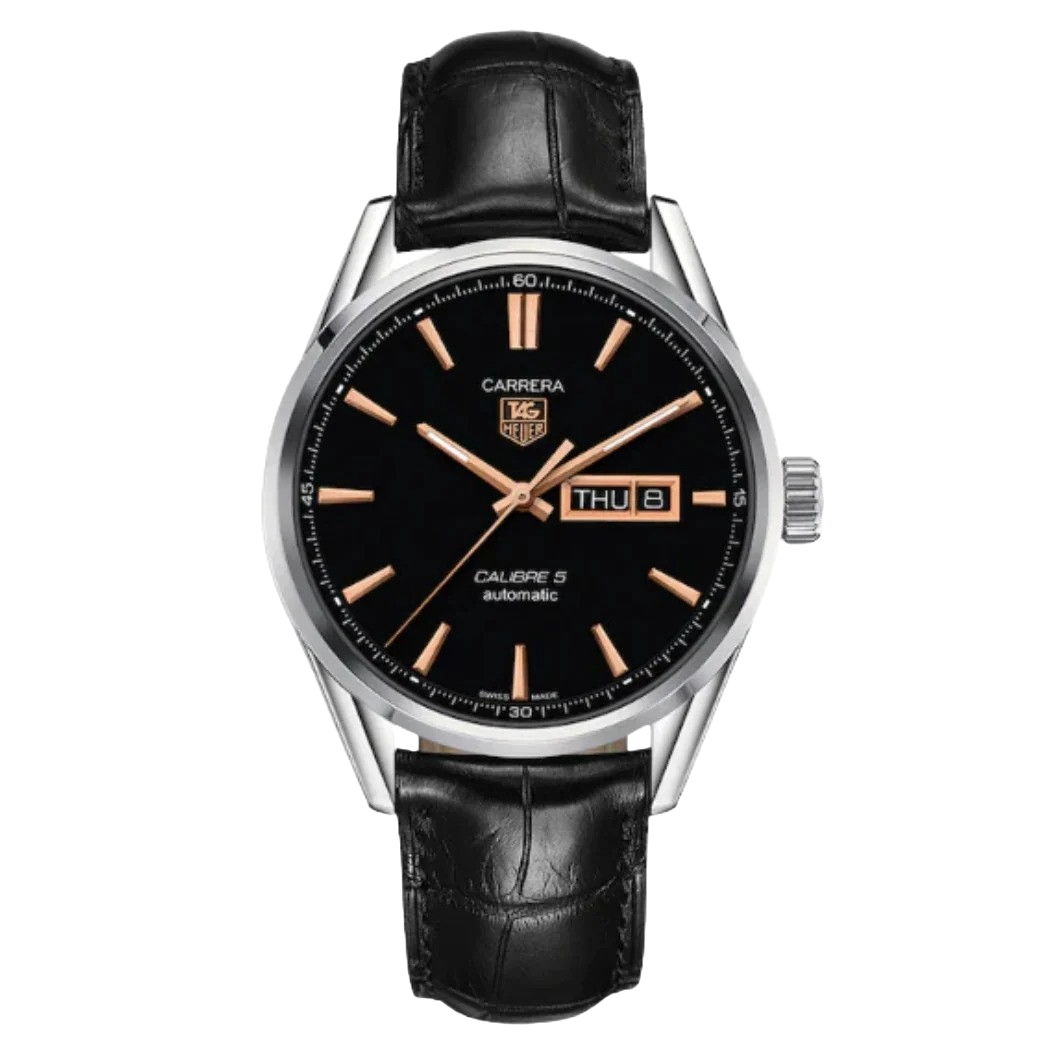 Tag Heuer Caliber 5 Black Leather Belt