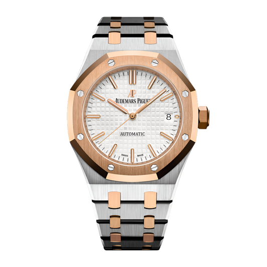 Audemars Piguet Royal Oak Self Winding Steel/Pink Rose Gold 34mm Bronze Dial 77450SR